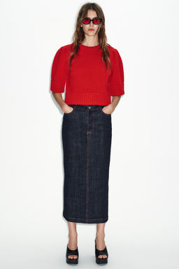 PLAIN KNIT SHORT SLEEVE JUMPER - Zara фото 8