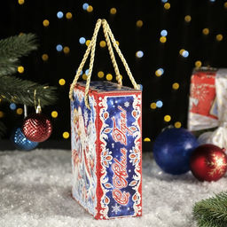 Цена за 5 шт. Подарочная коробка Сувенирный в красном, 16,5 х 7,9 х 20,8 см - Simaland фото 3