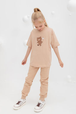Crockid _ КР 400590/нежный бежевый к417 брюки для дев  фото 4