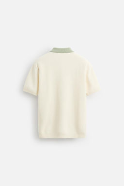 CONTRAST KNIT POLO SHIRT - Zara фото 7