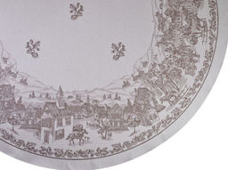 Скатерть 07с24-ЯК D-170 "Американская деревня" цв. коричневый