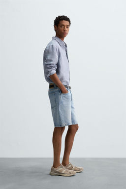 REGULAR FIT DENIM BERMUDA SHORTS - Zara фото 13