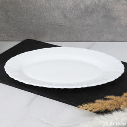 Блюдо овальное 205 мм Классика WQH80 (white) (уп 72)