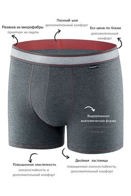 Мужские трусы BB99 Меланж Серый