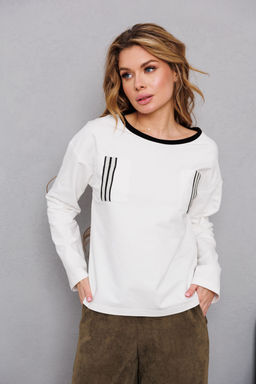 Джемпер AMORI 6471 молочный  фото 2