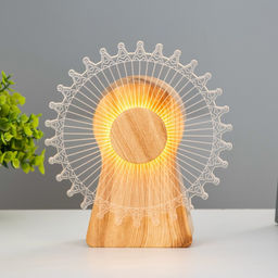 Светильник сенсорный «Колесо» LED крутится 6 Вт USB 15×4×16 см RISALUX