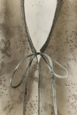 BEADED PRINTED ORGANZA KIMONO - Zara фото 18