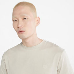 Мужская футболка Timberland SS Dun-River Crew T бежевая  фото 3
