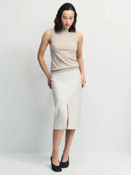 Юбка миди из искусственной кожи / Zarina  фото 6