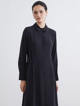 Beli Ba?lamal? Modal Kar???ml? G?mlek Elbise