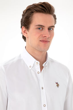 Erkek Beyaz Uzun Kollu Basic G_mlek Sepette S_rpriz _ndirim - U.s. polo assn фото 2