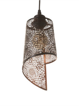 Светильник «Манчестер» (Вышивка) 1×40 Вт Е27 черный 12.5×12.5×24+100 см