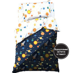 Постельное бельё Этель 1,5 сп Млечный путь, 143х215 см, 150х214 см, 50х70 см -1 шт, 100% хл, бязь