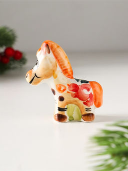 Фигурка фарфор «Конь Глазастик», 6×6×2 см, гжель, цветная, МИКС
