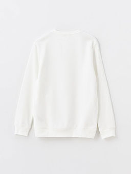 Bisiklet Yaka Uzun Kollu Bask?l? Erkek Sweatshirt - Waikiki фото 3