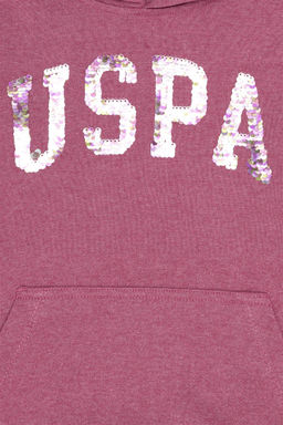 Детская темно-розовая толстовка с капюшоном Неожиданная скидка в корзине - U.s. polo assn фото 3