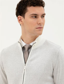 Ekru Slim Fit Fermuarl_ Triko H_rka - Pierre cardin фото 2