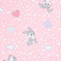 Пеленка Крошка Я Зайки цв. розовый, 70*120 см, 100% хлопок  фото 2