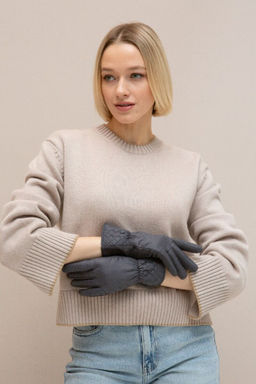 Перчатки из полиэстера серого цвета