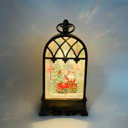 Новогодний декор стекло - Окно 25 см (свет, музыка) (арт. A)