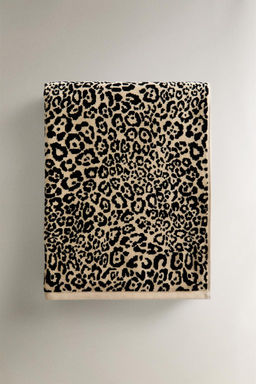 ANIMAL PRINT VELOUR BEACH TOWEL - Zara фото 3