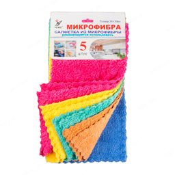 Салфетка из микрофибры YONIC 5шт 30*30см (уп.6)#