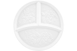 Тарелка секционная д/правильного питания 22*22*2,5 см Птички на ветке цельная глубокая 3 секции - Elan gallery фото 4