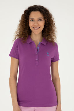 U. S. Polo Assn / Женская фиолетовая базовая футболка - U.s. polo assn фото 3