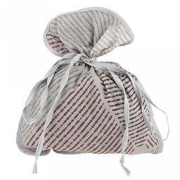 Эко-мешочек 25х30см "Галактика" шоколад, на завязках, хлопок 100%, упаковка "классическая" ПП с подвесом 14,5х20см, "Домашняя мода" (Россия)