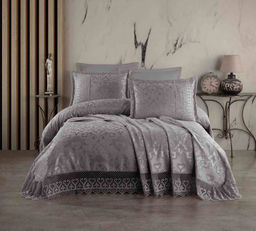 Покрывало EFOR Pique Bedspread MERYEM (240*260) с наволочками антрацит ANTRASIT