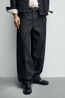 BARREL FIT DENIM CHINO TROUSERS - Zara фото 5
