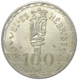 100 франков 1966 года Новые Гебриды
