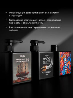 Набор «Реконструкция» для очень поврежденных и пористых волос - HAIR SEKTA фото 2