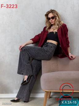 Джинсы багги с высокой посадкой - Bruno фото 2