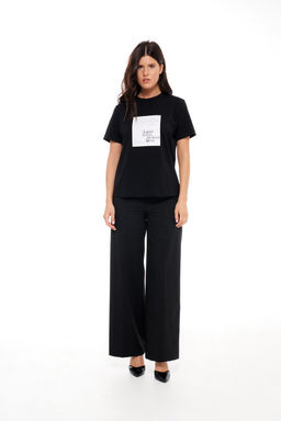 Хлопковая футболка Dolores с принтом Newspapper (Цвет: Черный Love to Love) - Morozov Amavie фото 2