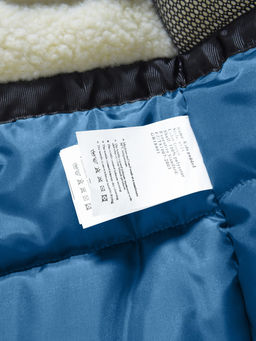 Парка зимняя подростковая для мальчика с капюшоном и мехом синего цвета 9535S - Valianly фото 20