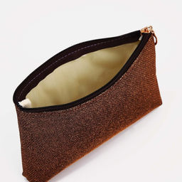 Набор косметичек 3 в 1 на молнии, цвет коричневый