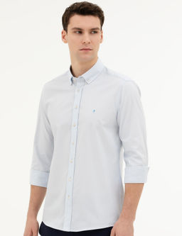 Рубашка Pierre Cardin Slim Fit светло-голубая