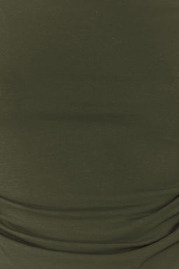 Trendyolmilla Siyah Buzgulu Asimetrik Yaka Esnek Orme Bluz TWOSS24BZ00073 фото 11