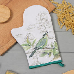 Варежка-прихватка Этель Птицы 20х28см,саржа, 100% х/л, ватин 250г/м2