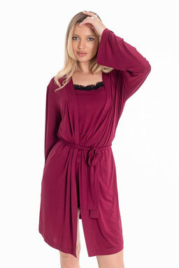 Халат М325087б бордовый