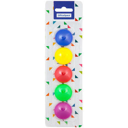 Цена за 2 шт. Магниты OfficeSpace 30мм, 5шт., цвет - ассорти (256236)