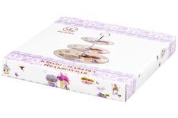 Блюдо-этажерка 3-х ярусная Лаванда 27*27*34 см NEW BONE CHINA - Elan gallery фото 5