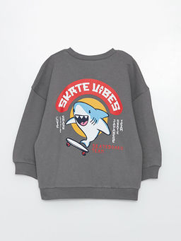 Bisiklet Yaka Uzun Kollu Bask?l? Erkek Bebek Sweatshirt - Waikiki фото 2