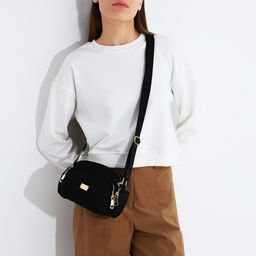 Сумка кросс-боди на молнии, цвет чёрный - Simaland фото 2