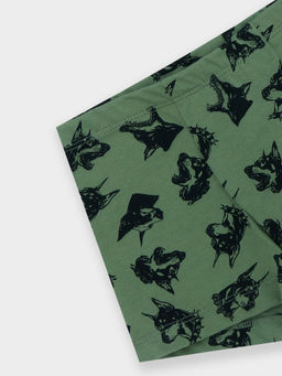 Цена за 2 штуки! Трусы для мальчиков зеленые с принтом доберманы - Mark formelle фото 3