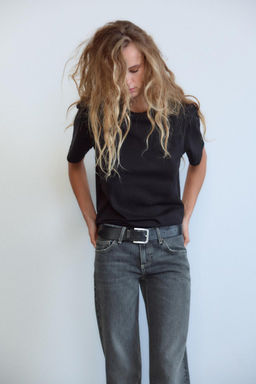 TRF WIDE-LEG LOW-RISE JEANS - Zara фото 38