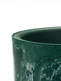Кашпо для цветов «Микрит», 7.8 л, d=28 см, h=25.5 см, со вставкой, пластиковое, зелёное