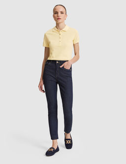 Limon Slim Fit Pamuklu Polo Yaka Basic Ti__rt
