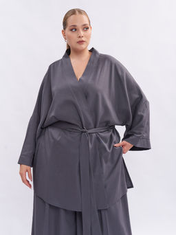 Кардиган кимоно льняной TKA04152GRY23